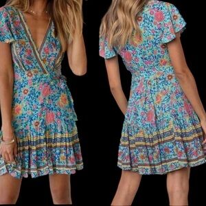 Vibrant Floral Midi Dress